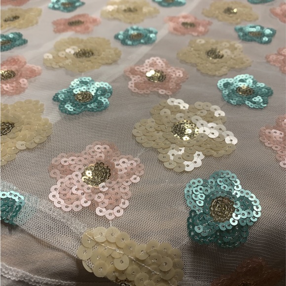 Love Stitch Sheer Sequined Floral Tank Size - Picture 3 of 7